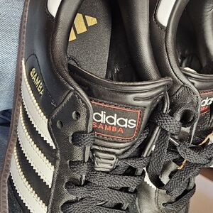 Adidas Samba Black White Gold Sneakers